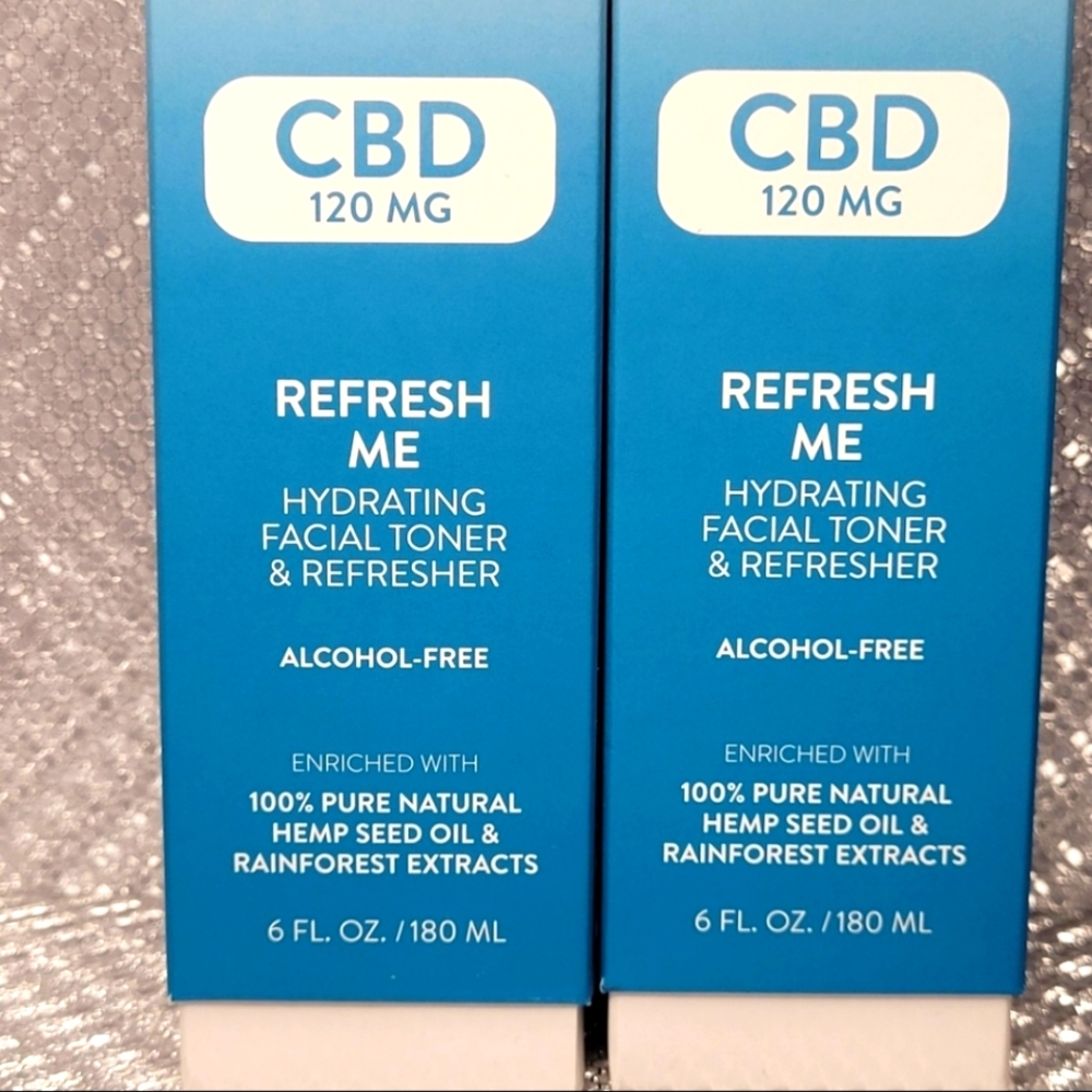 New Hempz Refresh Me Hydrating Facial Toner 2 piece Alcohol Free